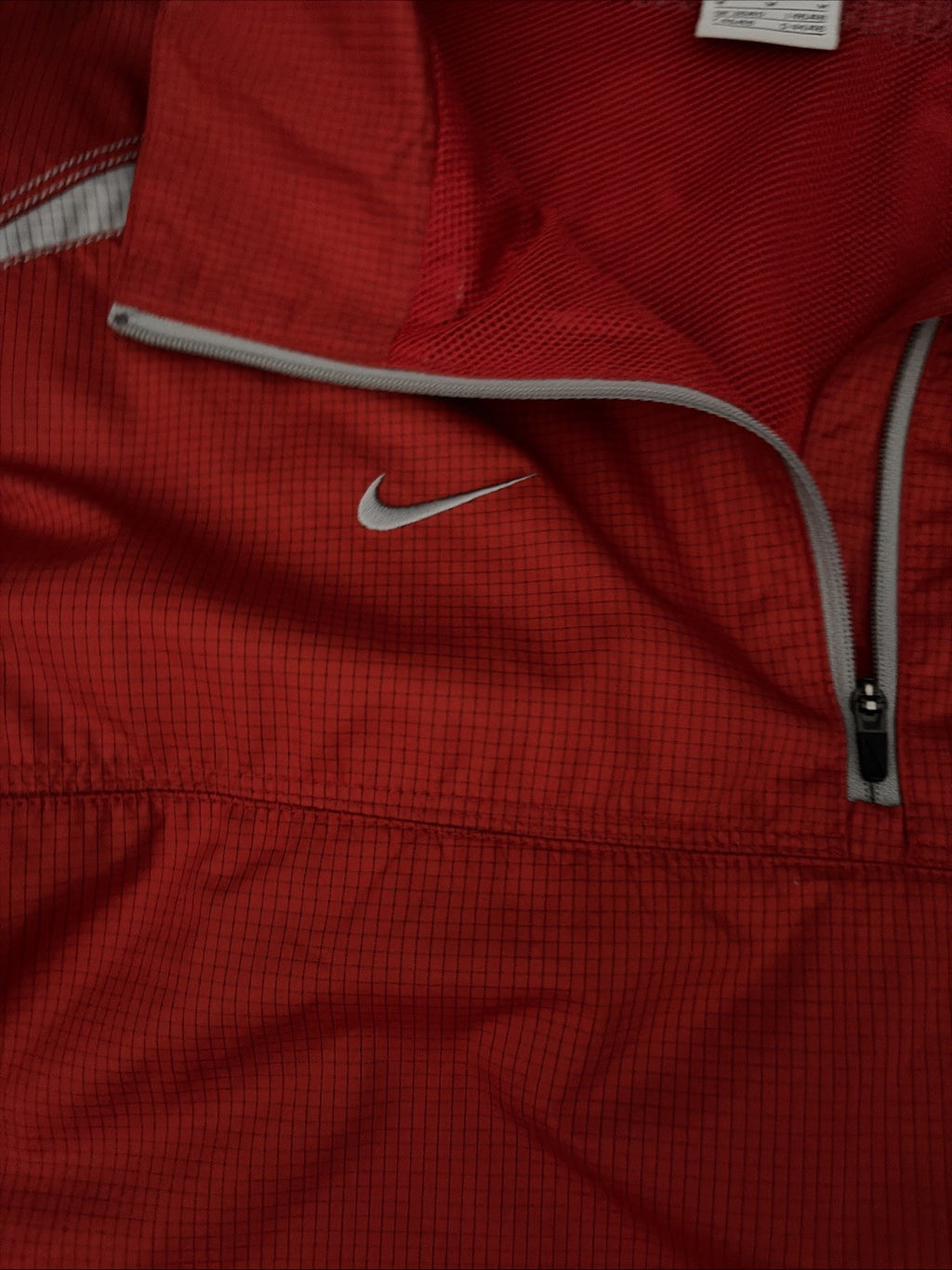Nike Ohio State Buckeyes 1/4 Zip Jacket Pullover Storm Fit Red Gray Mens MEDIUM