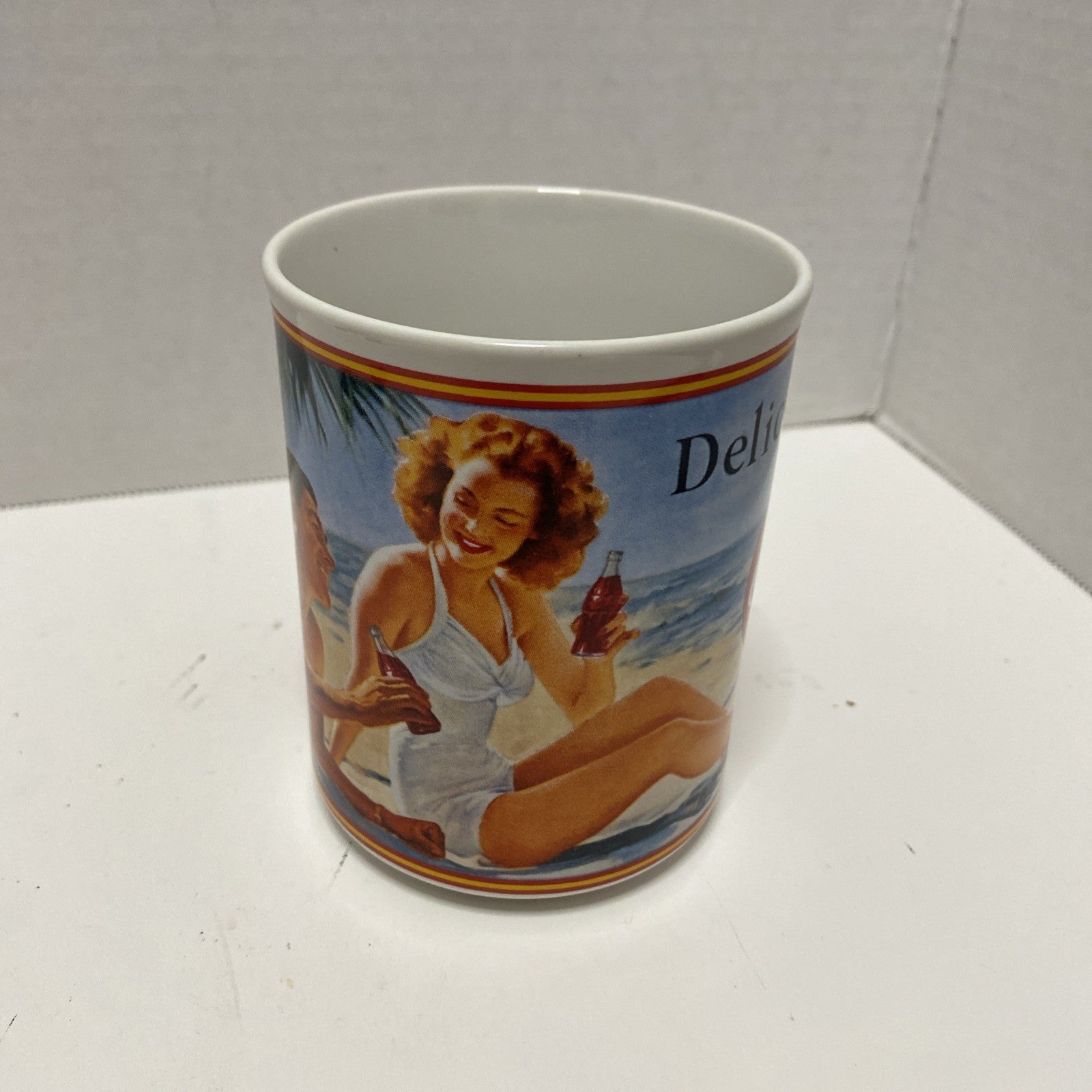 Coca Cola Vintage 1987 Coca Cola Coffee Mug "Through The Years 1946” Delicious