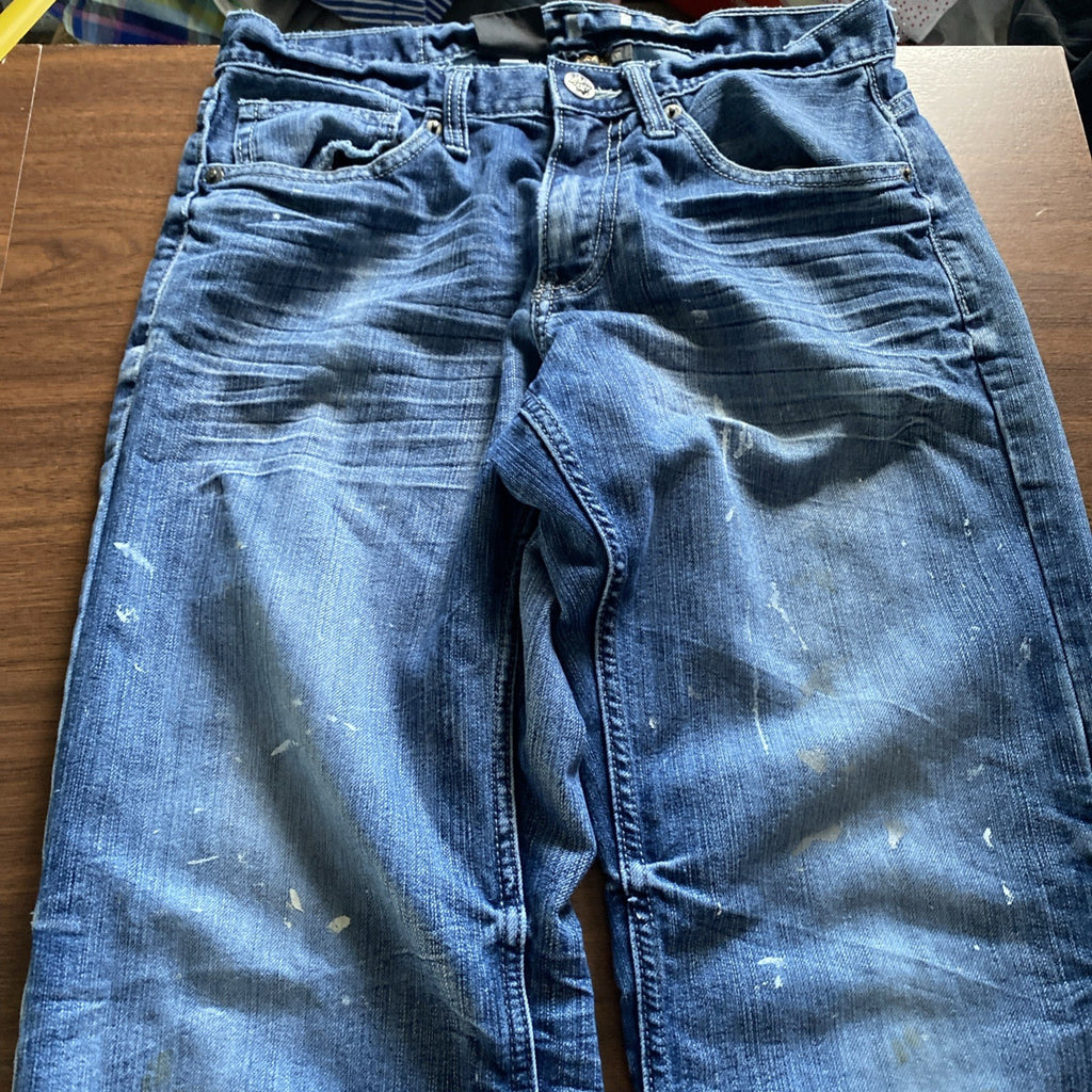 Helix Ladies Loose Straight Fit Jeans 30/32 Distressed Paint Jeans