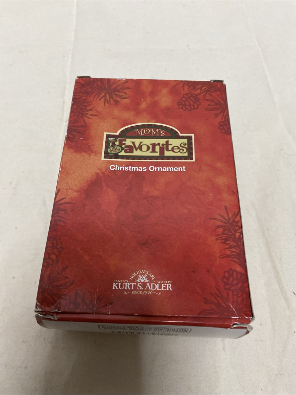 Kurt Adler Mom's Favorite Christmas Tree Ornament First Born Box Box NEW