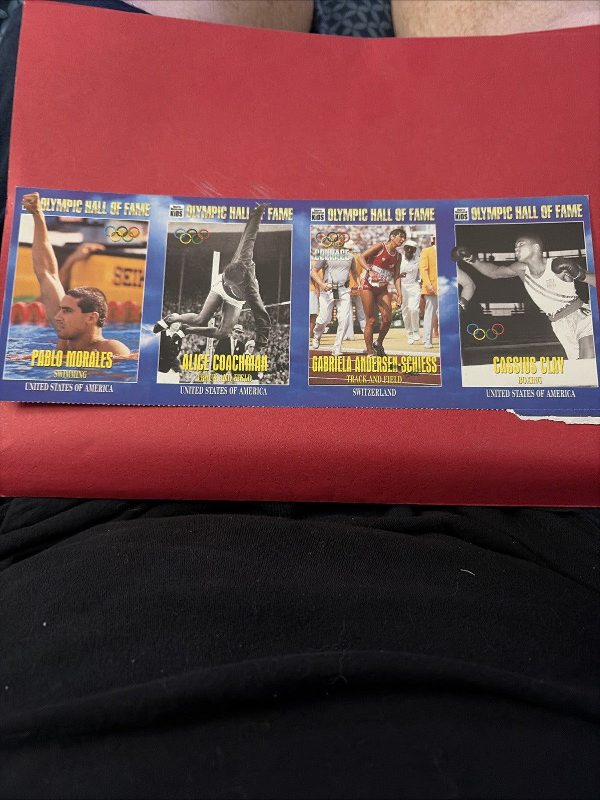1996 Morales-Cassius Clay Uncut Sports Illustrated For Kids USA Olympic NM!!