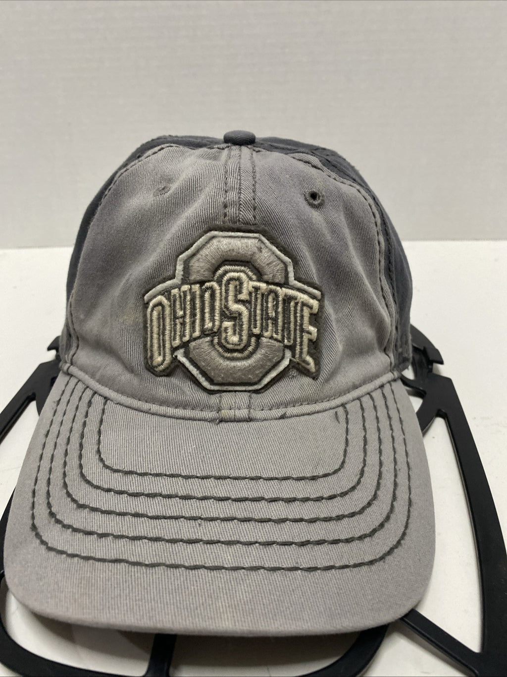 47  BrandOhio State Hat Two Tone Gray Embroidered Emblem L/XL Fitted