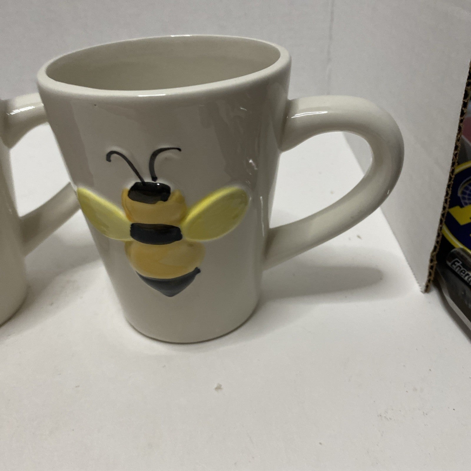 Set Of 3 Bug Mugs, Butterfly, Bee, Dragonfly