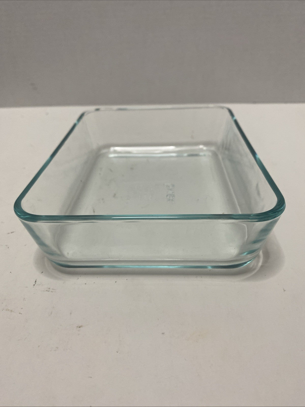 Vintage  PYREX 3 Cup Aqua Glass Baking Pan 7210 7" x5" x 1.5"  Made In USA