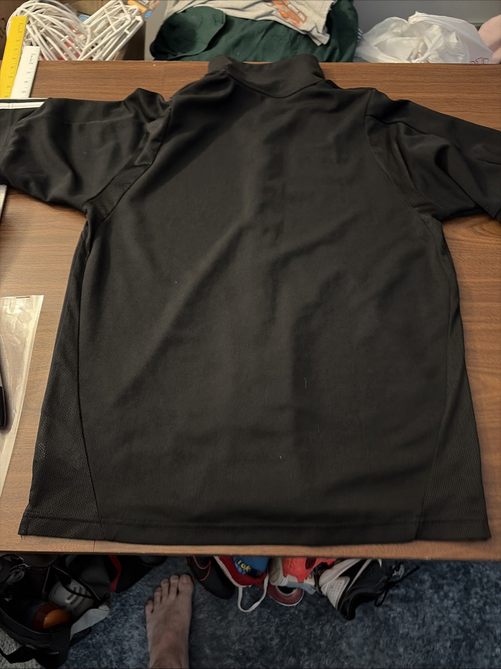 Adidas Climacool Men's Sz M Black Polo Shirt Performance Button Up