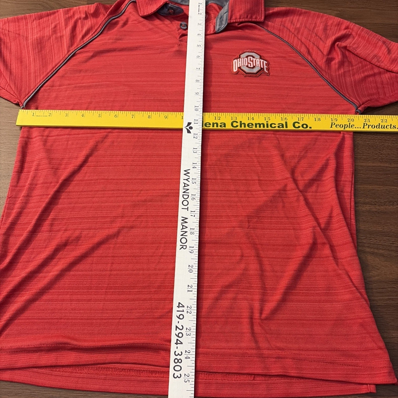 Rivalry Threads Men’s Medium Ohio State University Buckeye Polo Shirt Short Slee