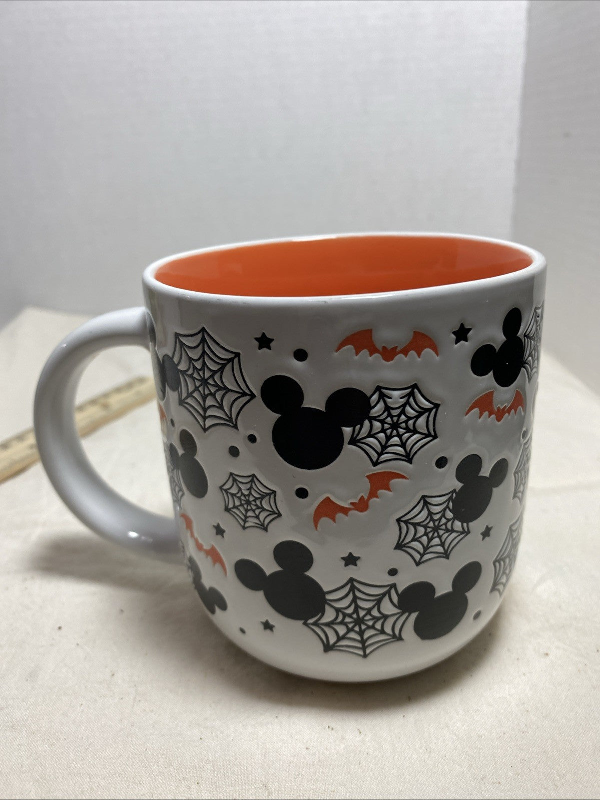 Mickey Mouse Ears With Bats & Spiderweb Halloween Coffee Mug Disney