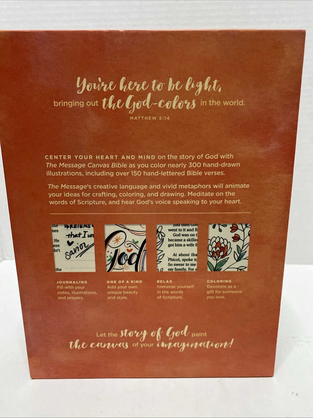 The Message Canvas Bible (Canvas-Look, Gold Leaf): Coloring and Journaling the,