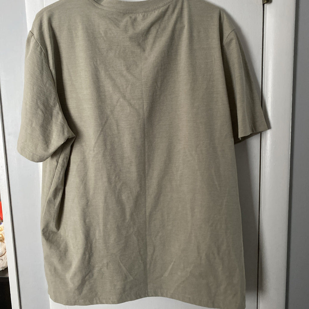 Who needs hair? Adult extra large tan short sleeve shirt C-003