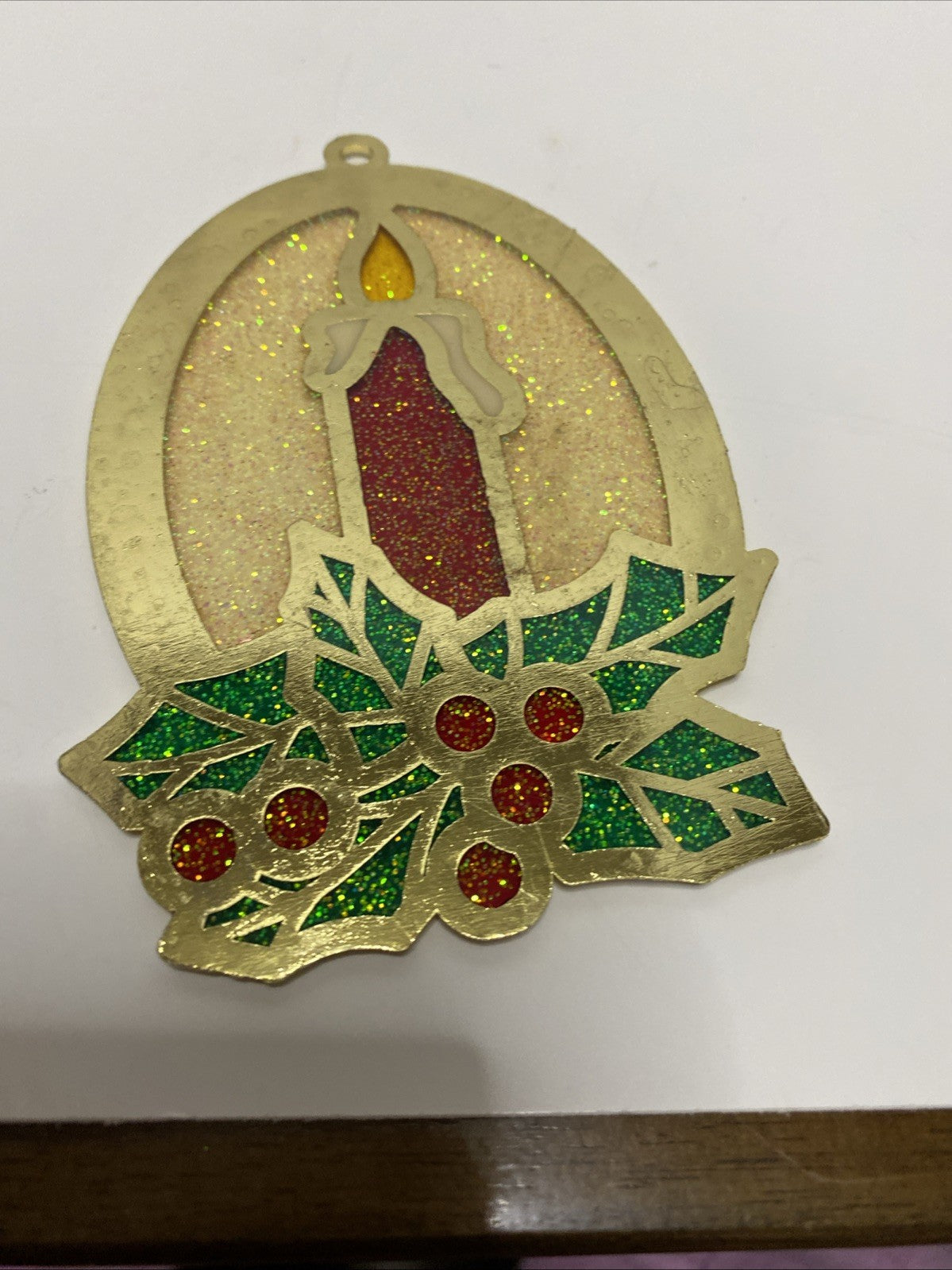 Christmas Candle Suncatcher or Ornament
