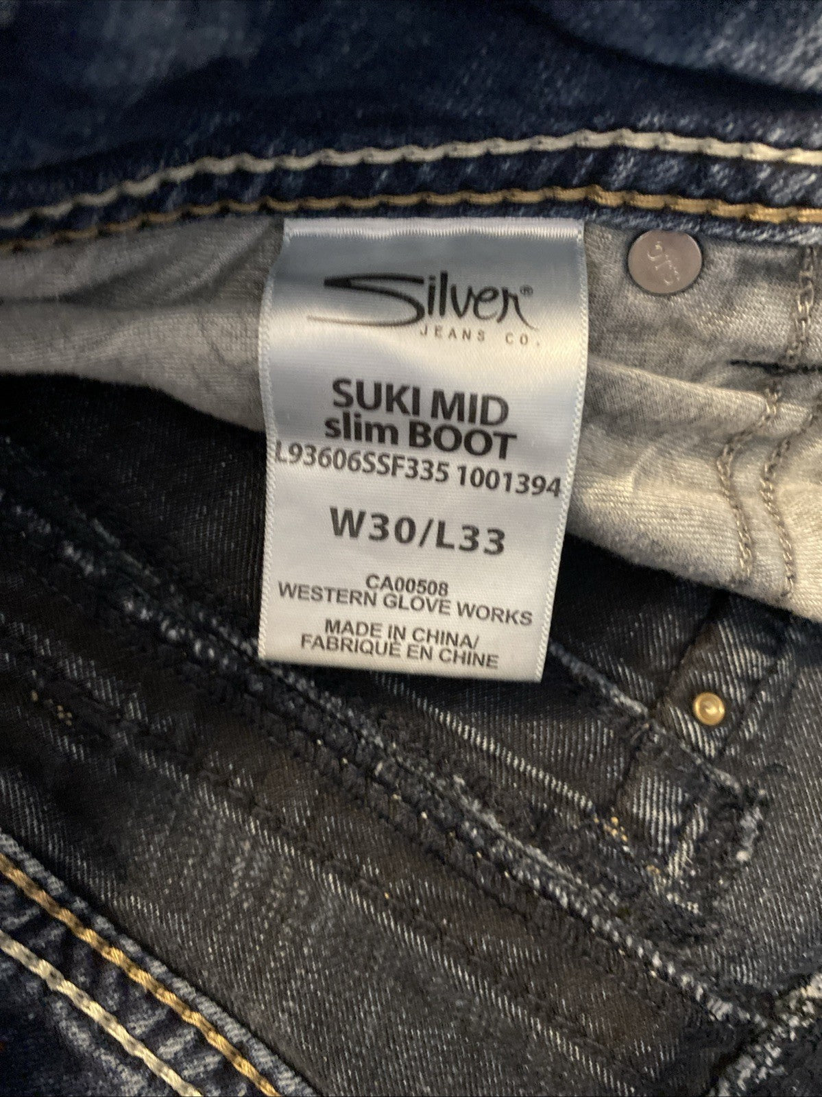 Silver Jeans Co Suki Mid Slim Boot Super Stretch W30/L33
