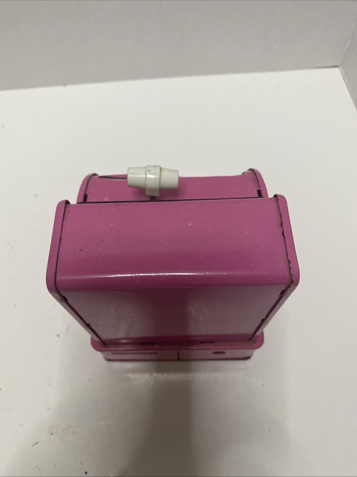 Vintage~Uncle Sam~Pink Metal Cash Register Coin Bank~Counts Money/Locks~Works