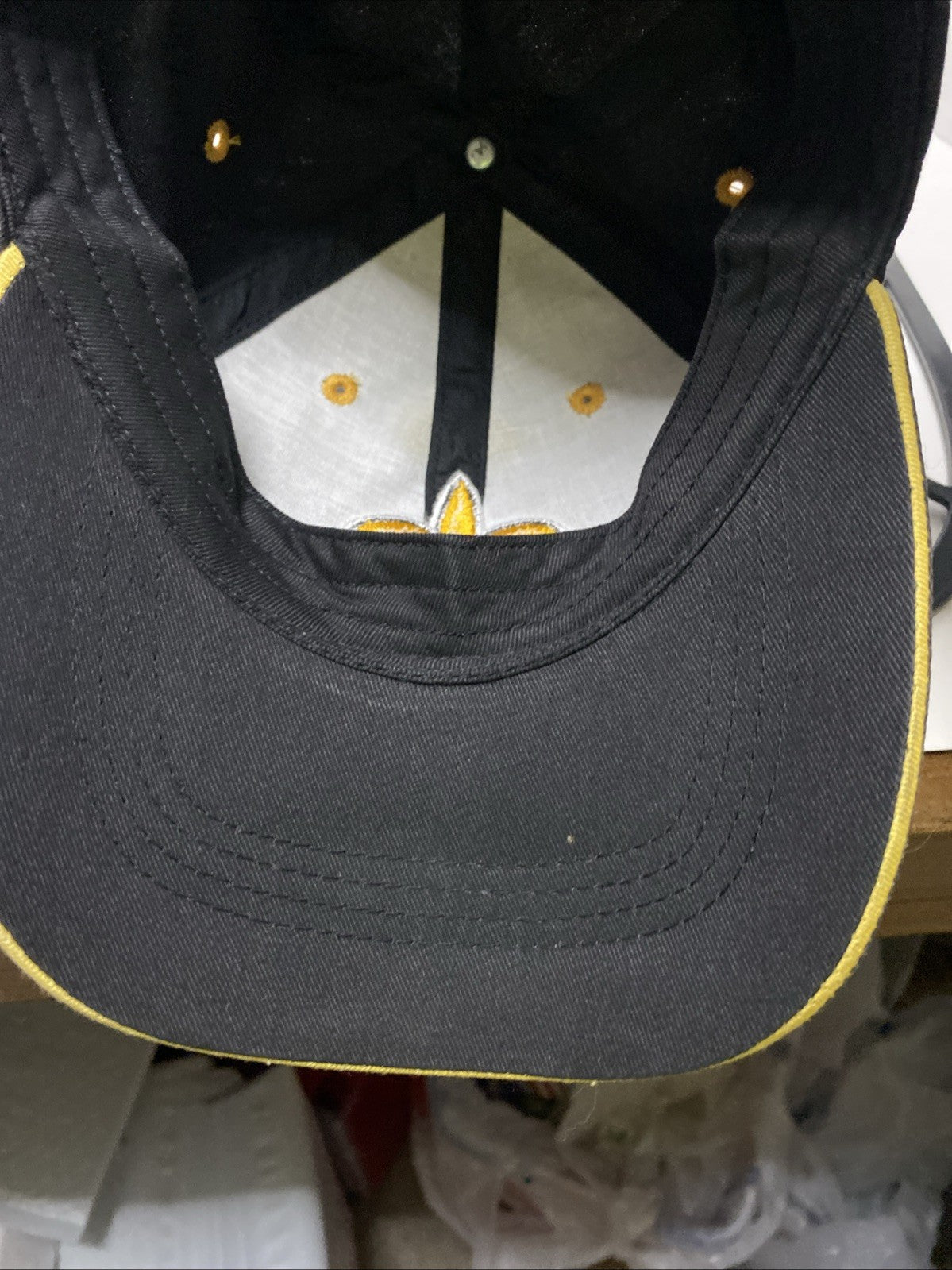 New Orleans Saints Bengal Designs Black Hat Cloth Adjustable