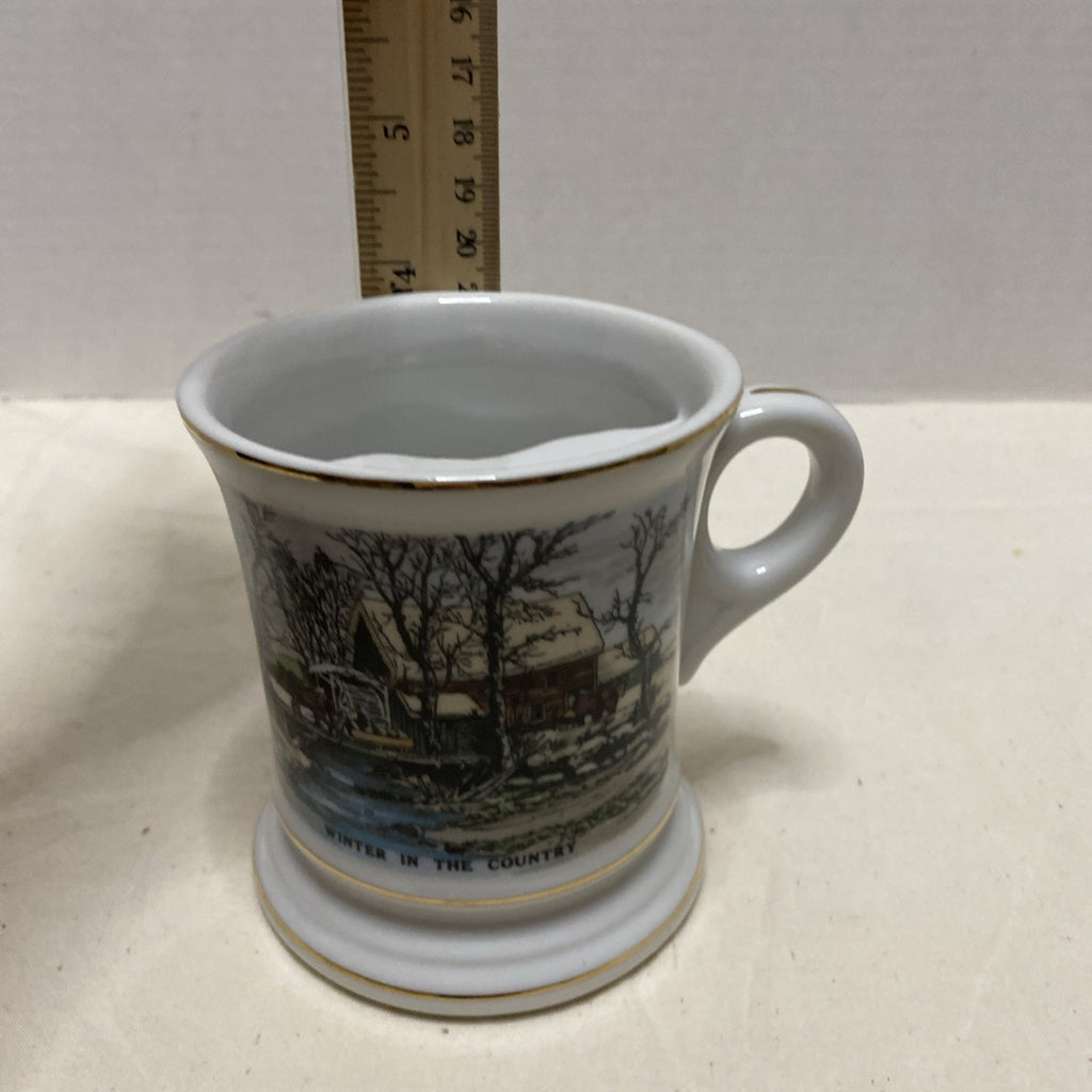 Currier And Ives Mustache Mug Winter In The Country Mustache Mug