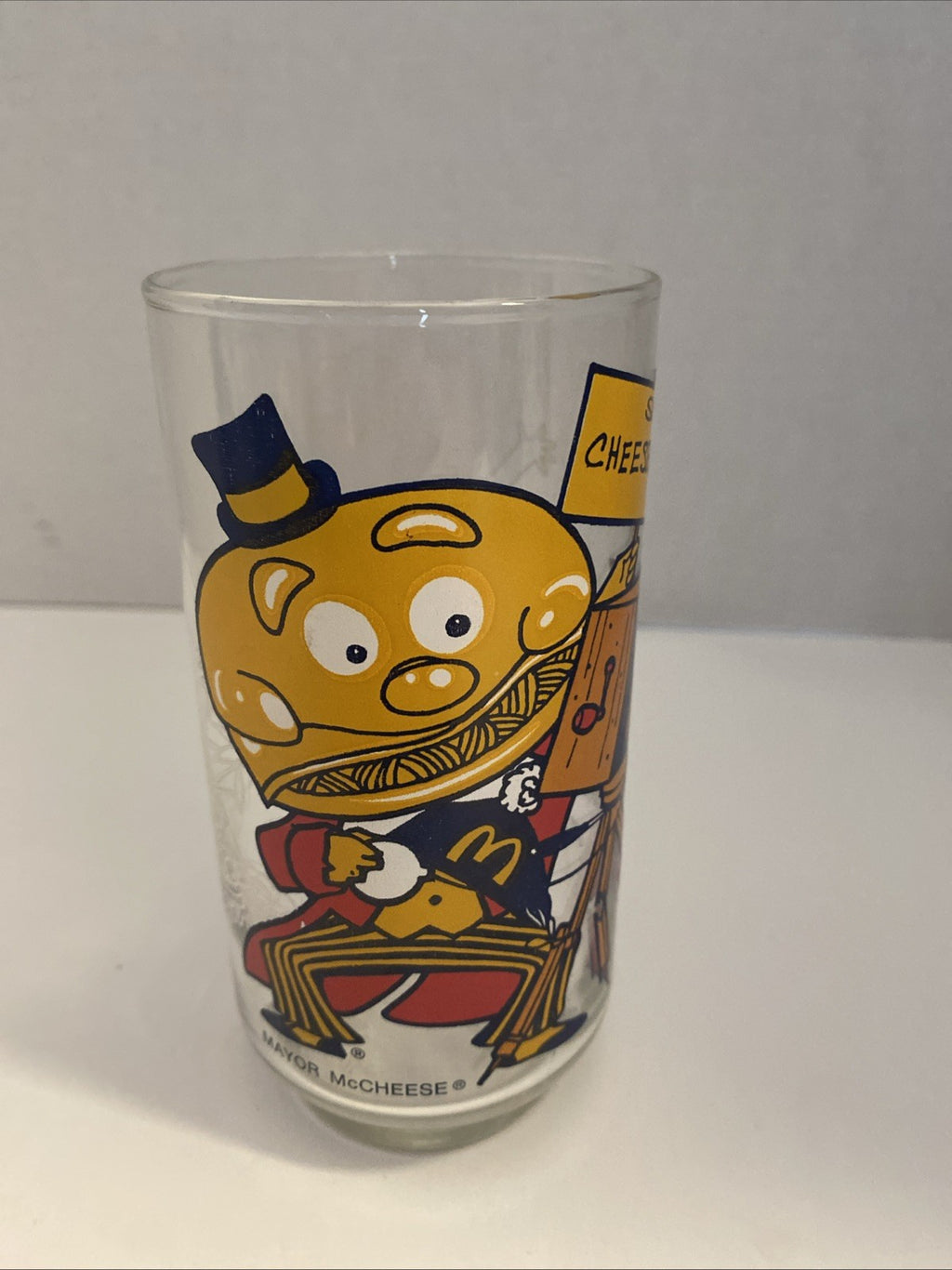 1977 Hard To Find Macdonald Burger King Glass Mc mayor Cheeseburger