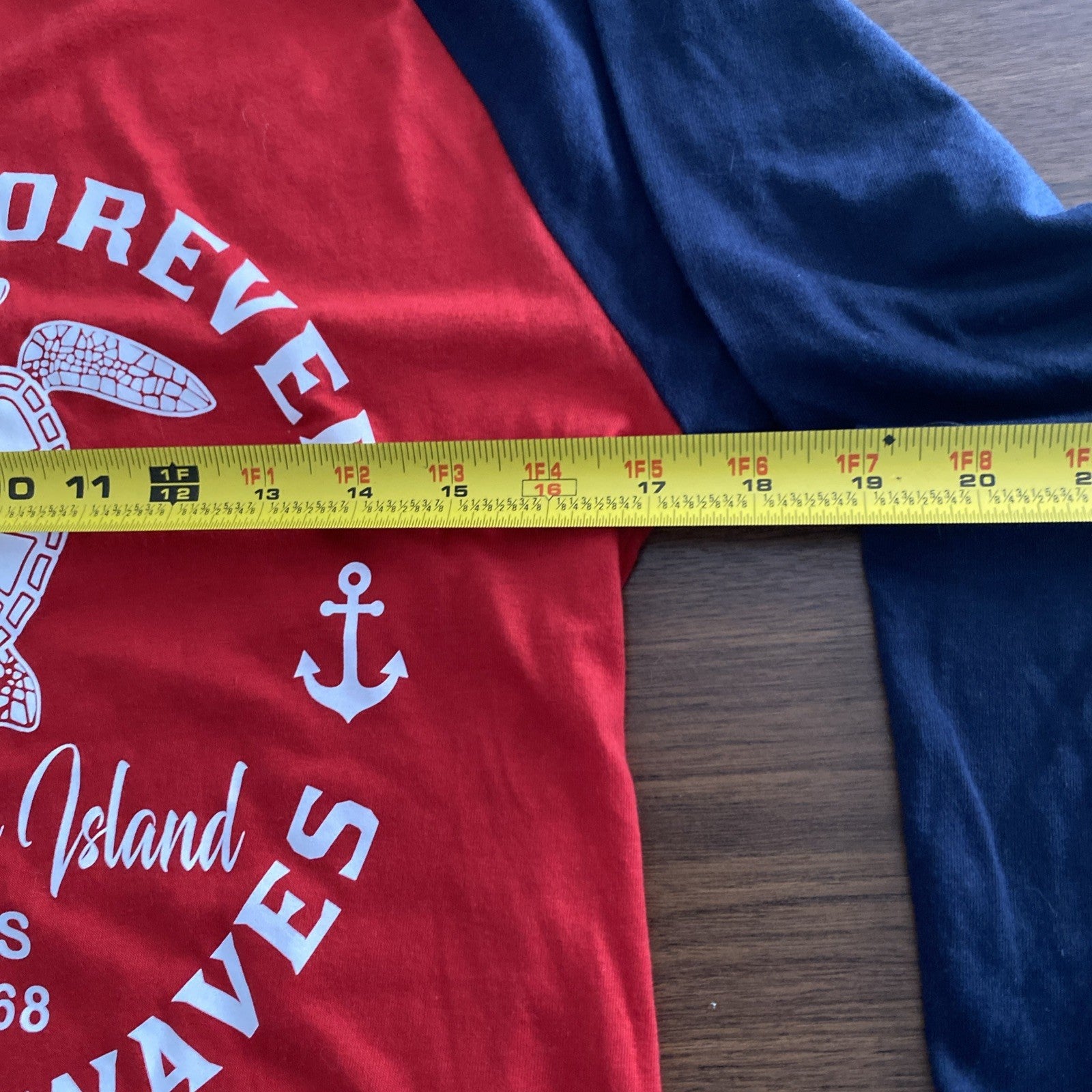 American apparel women’s three-quarter south Padre Island salty forever Size S
