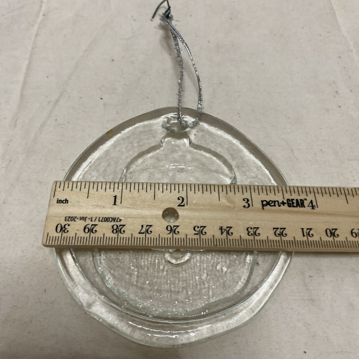Old Santa Claus Glass Style Christmas Ornament - Keepsake Bauble