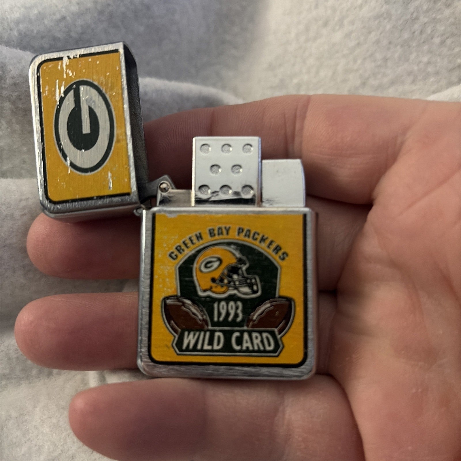 Zippo Lighter Nfl Green Bay Packers 1993 Wildcard Used