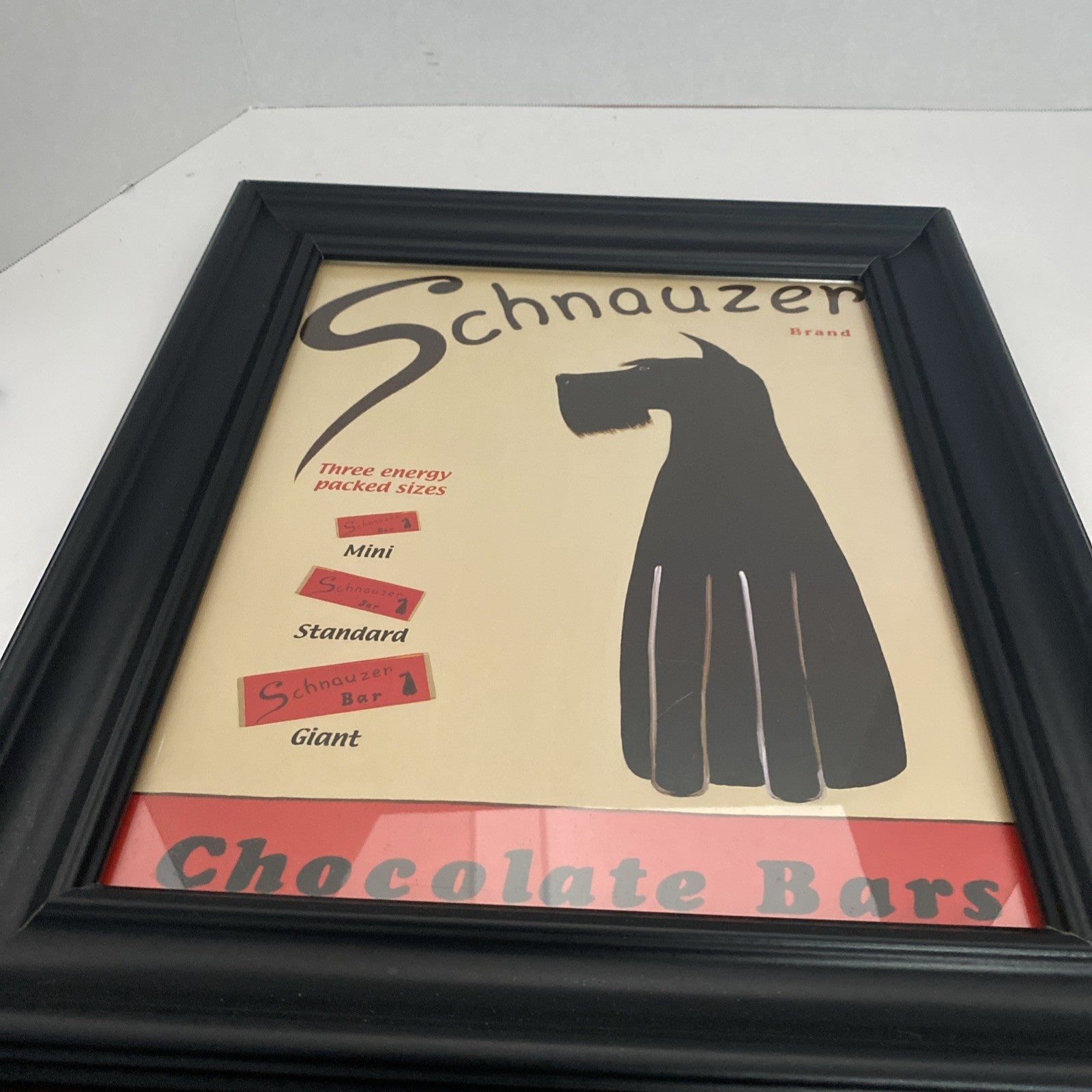 Schnauzer Brand Chocolate Bars Framed Art Ken Bailey