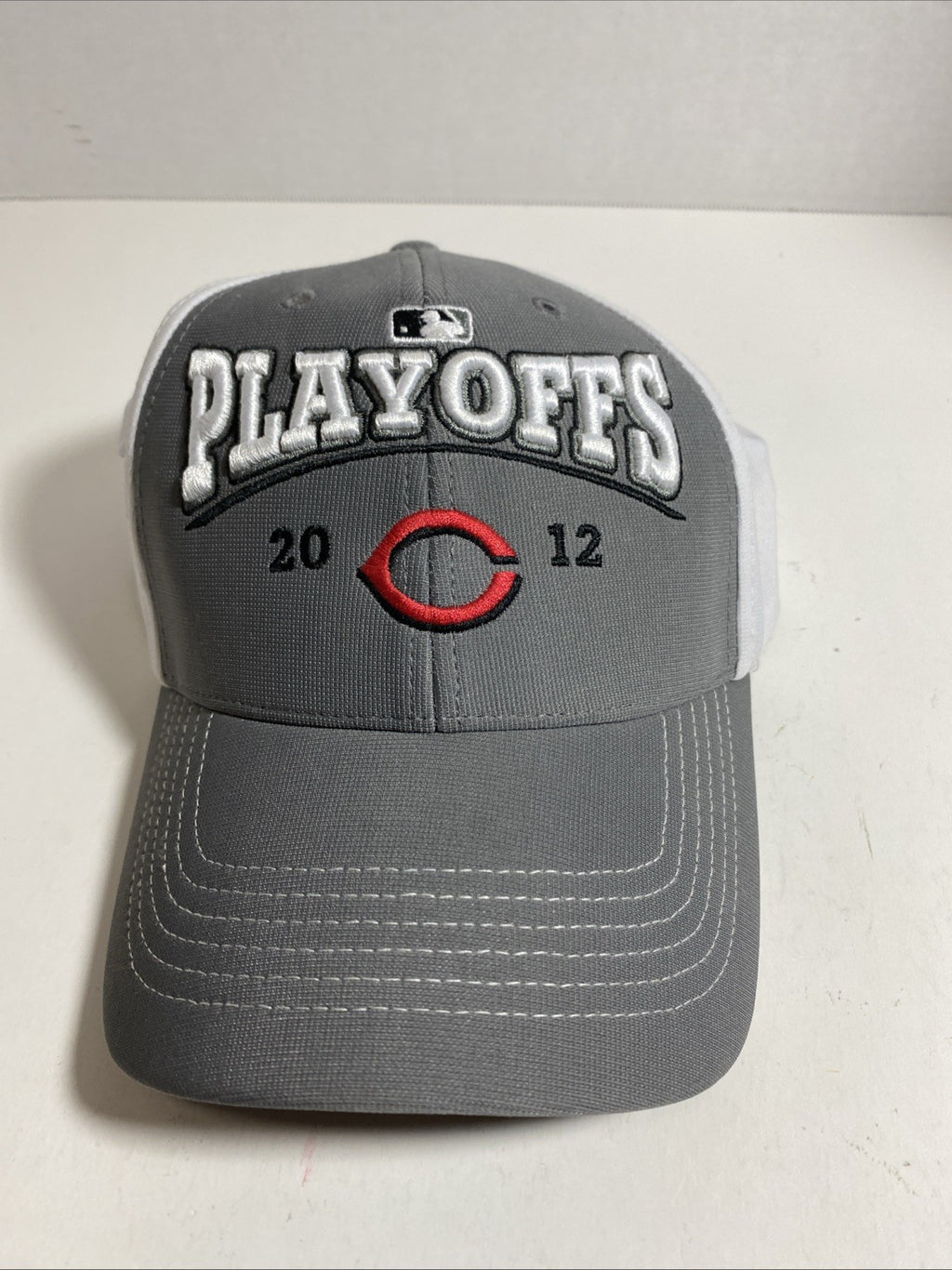 Cincinnati Reds Hat 2012 47’ brand playoffs Strapback Gray postseason cap