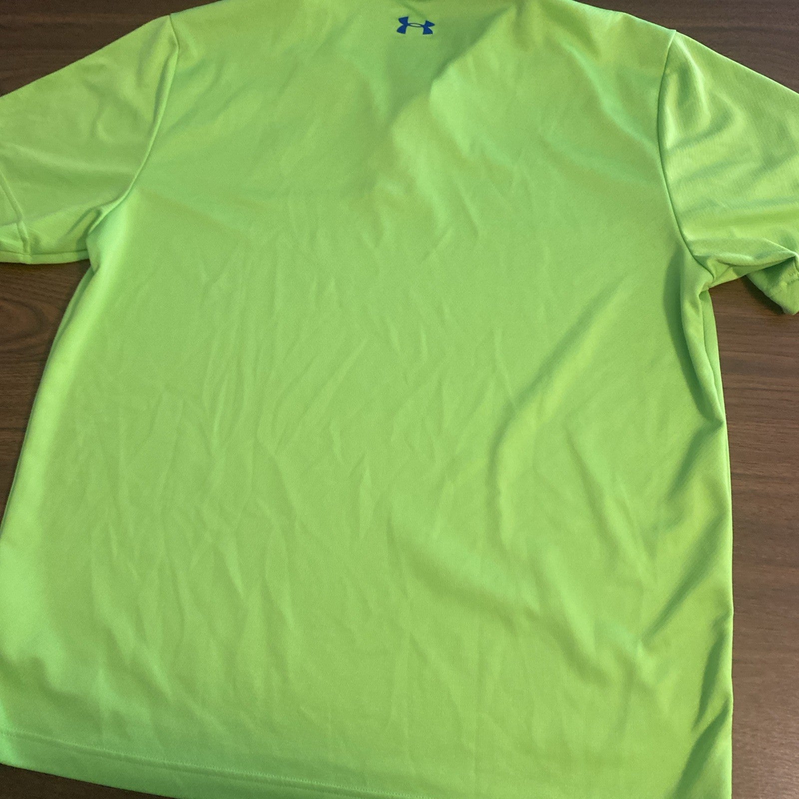 Under Armour heat gear size large men’s polo short sleeve shirt lime green