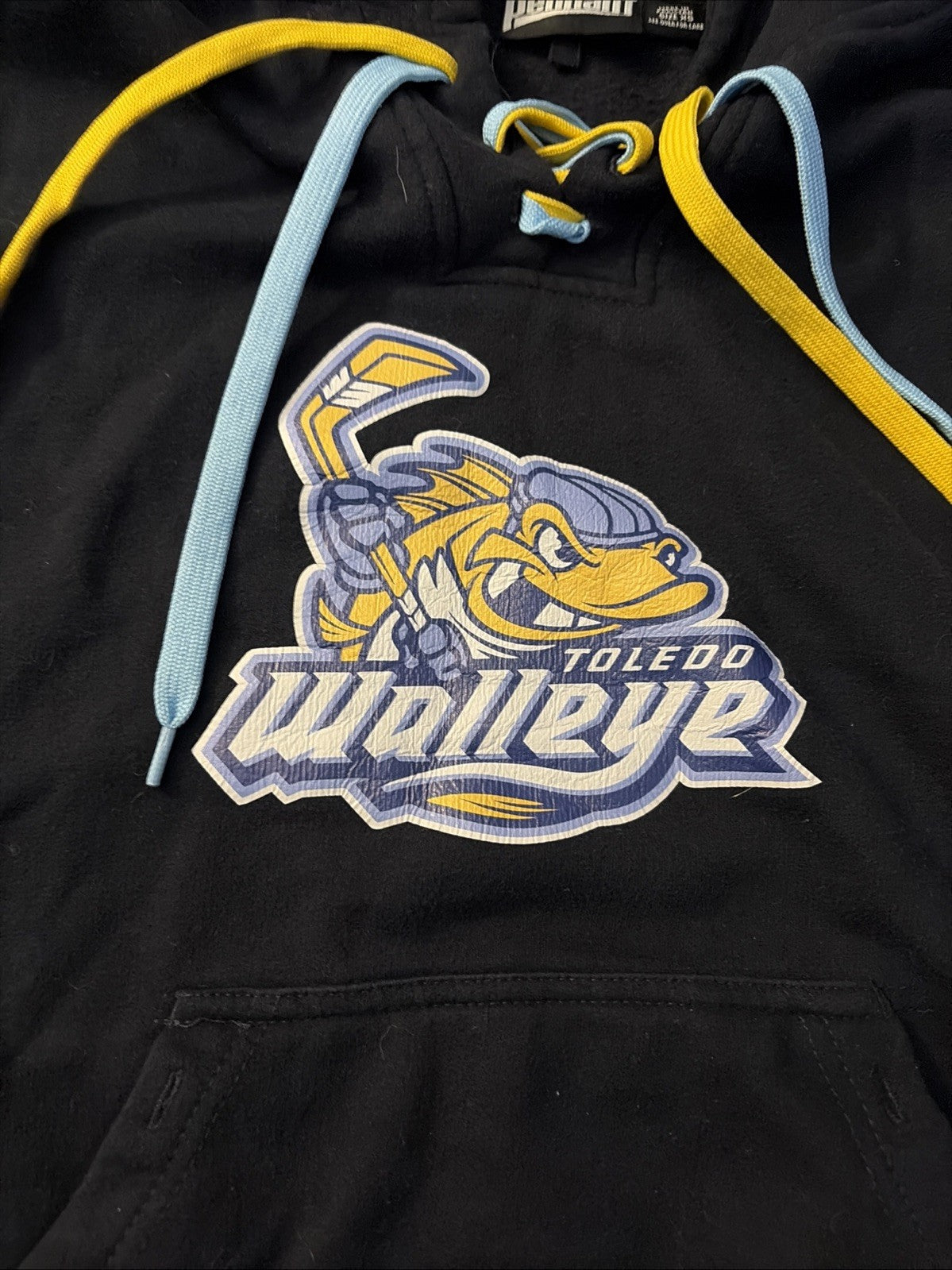 Pennant Men’s Extra Small Toledo Walleye Hoodie Sweatshirt Long Sleeve Dark Blue