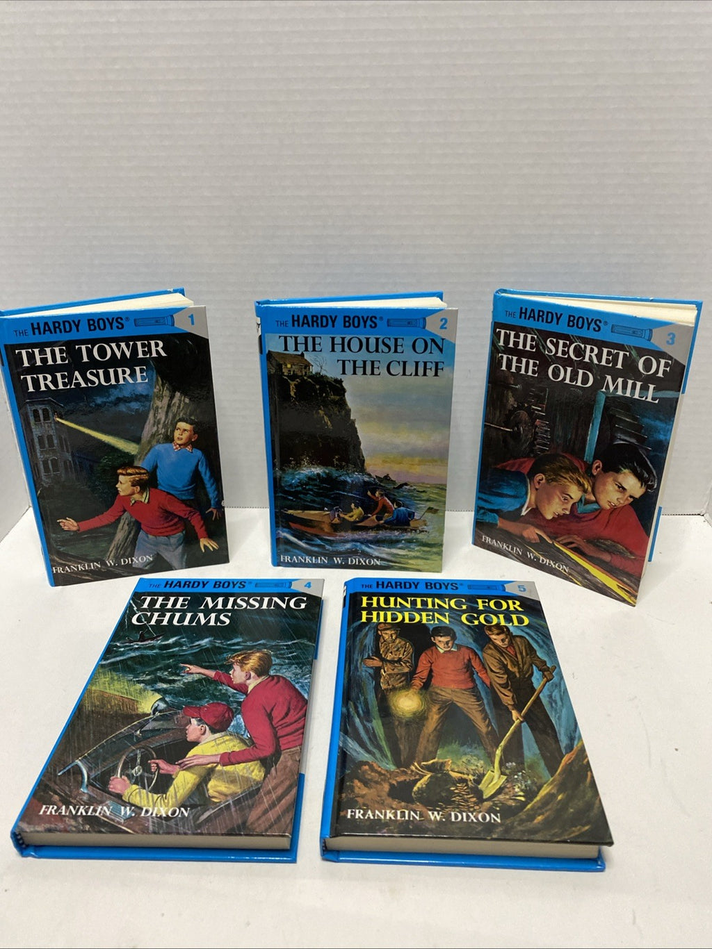 Hardy Boys Mystery Book Bundle Lot Vol. 1-5 Vintage HC Franklin  Dixon Grossett