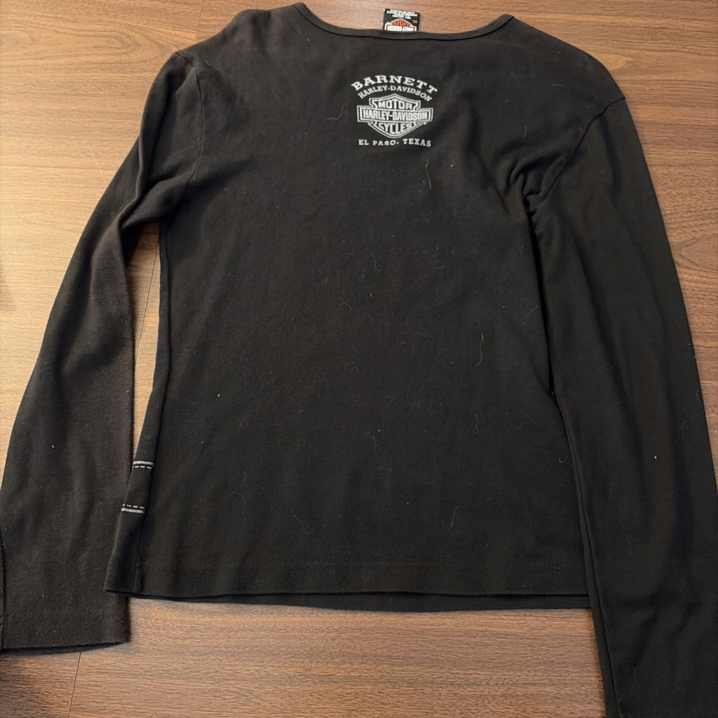 Women’s Harley-Davidson Extra Large Long Sleeve T-Shirt Leather Jacket Look