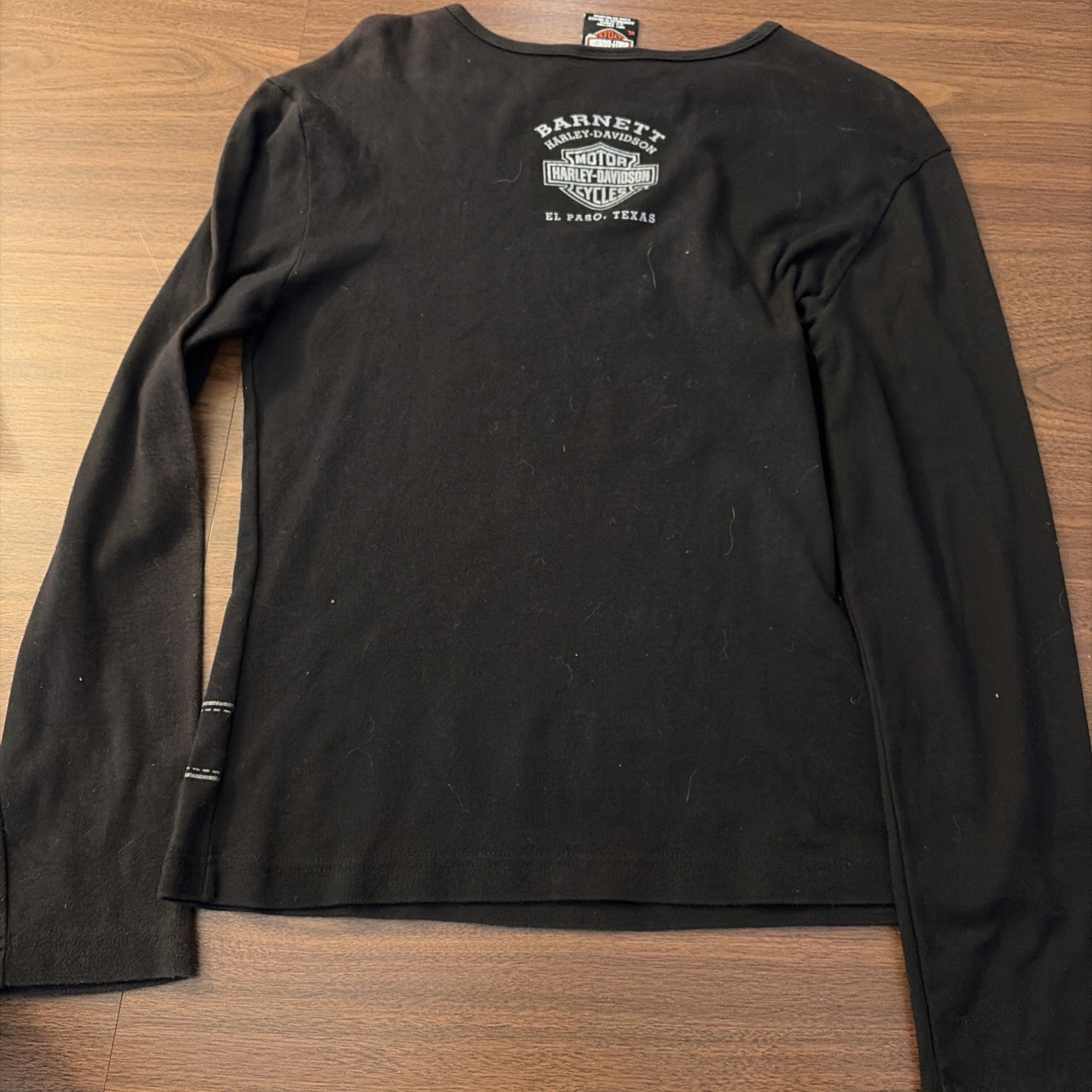 Women’s Harley-Davidson Extra Large Long Sleeve T-Shirt Leather Jacket Look