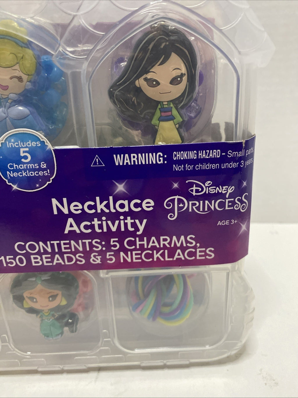 Disney Princess Jewelry Making Activity Kit - 5 Charms And Assorted Beads
