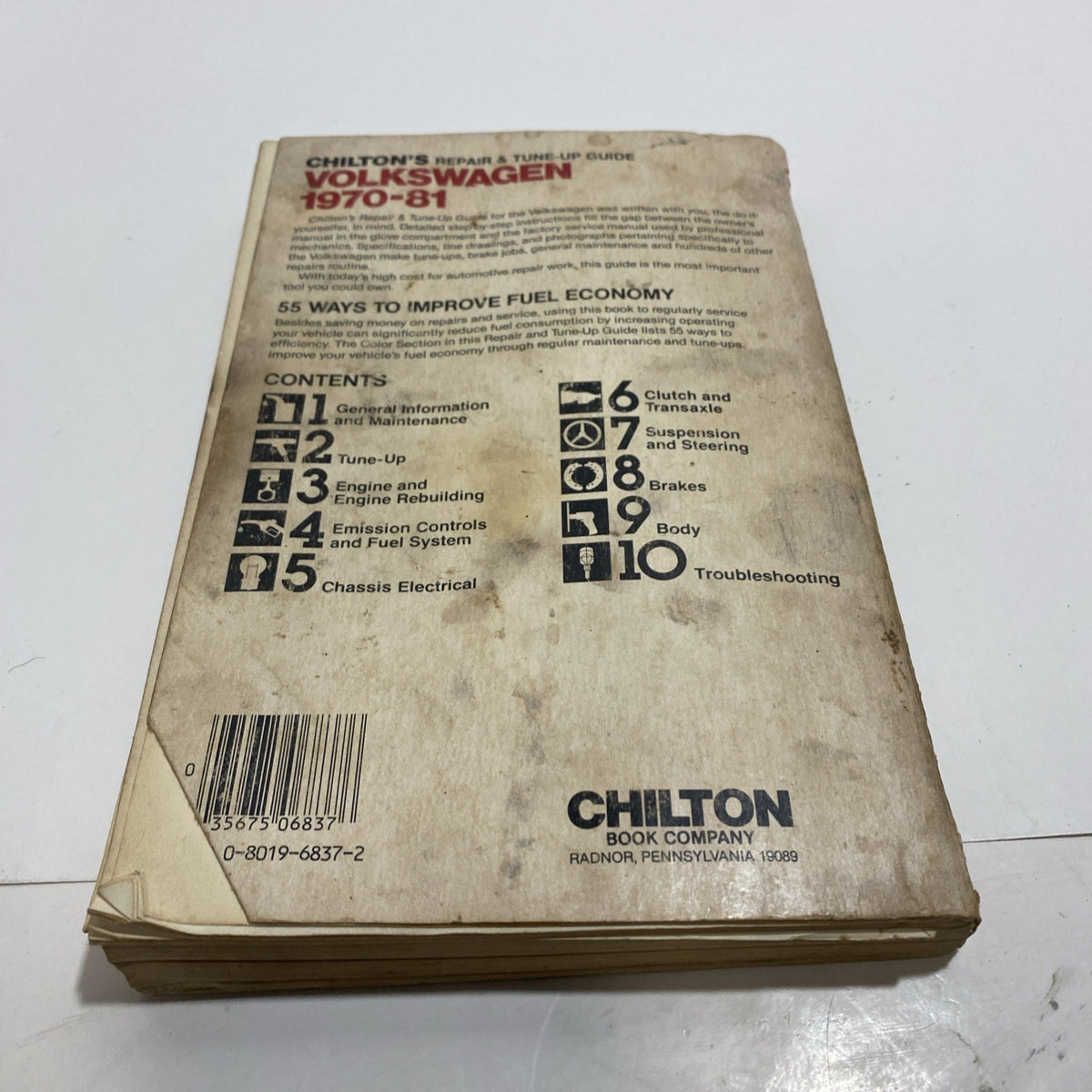 Chilton's #6837 Volkswagen 1970-1979 Repair & Tune-Up Guide / Paperback Manual