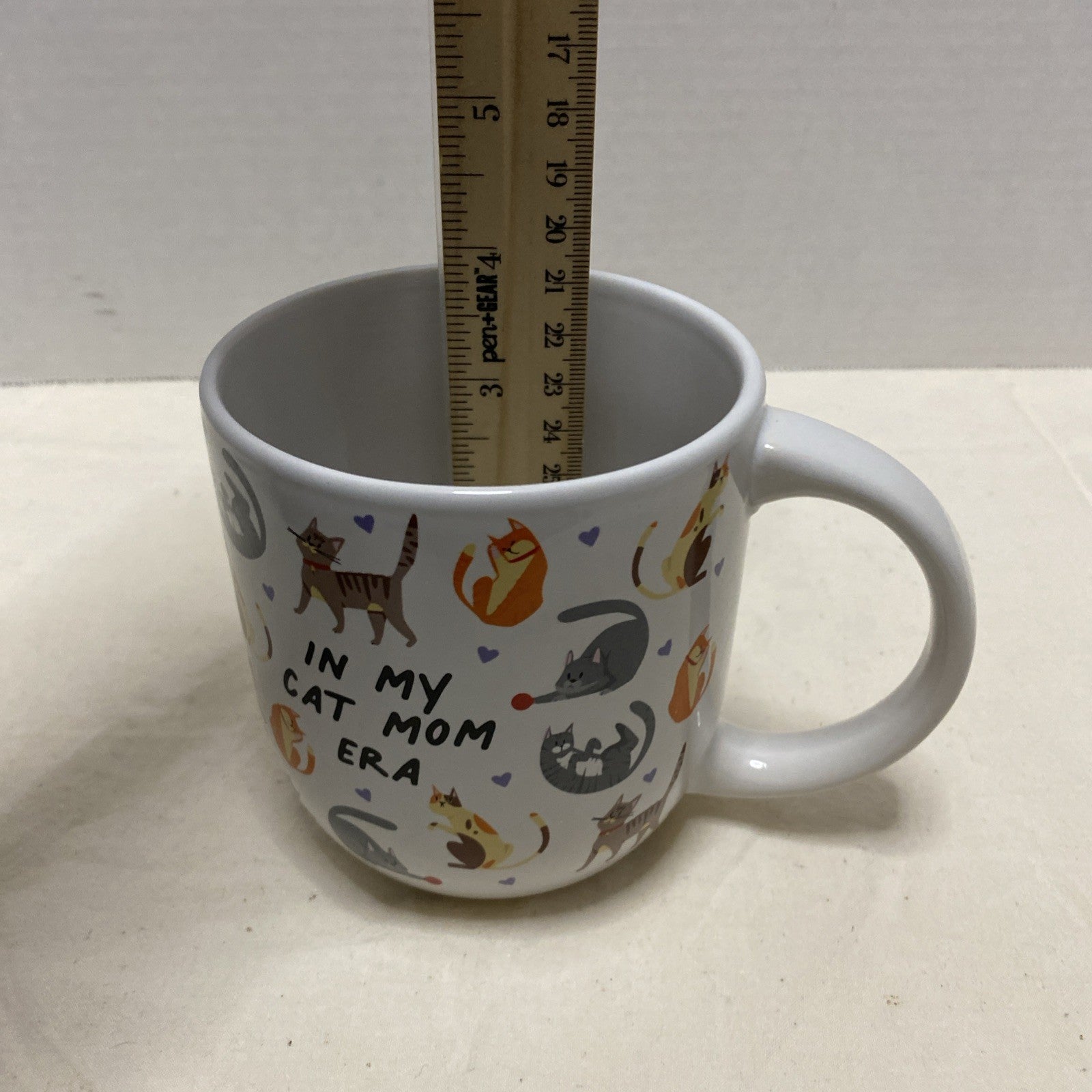 Parker Lane Stoneware "Cat mom" Coffee Mug Tea Cup with Colorful Cats