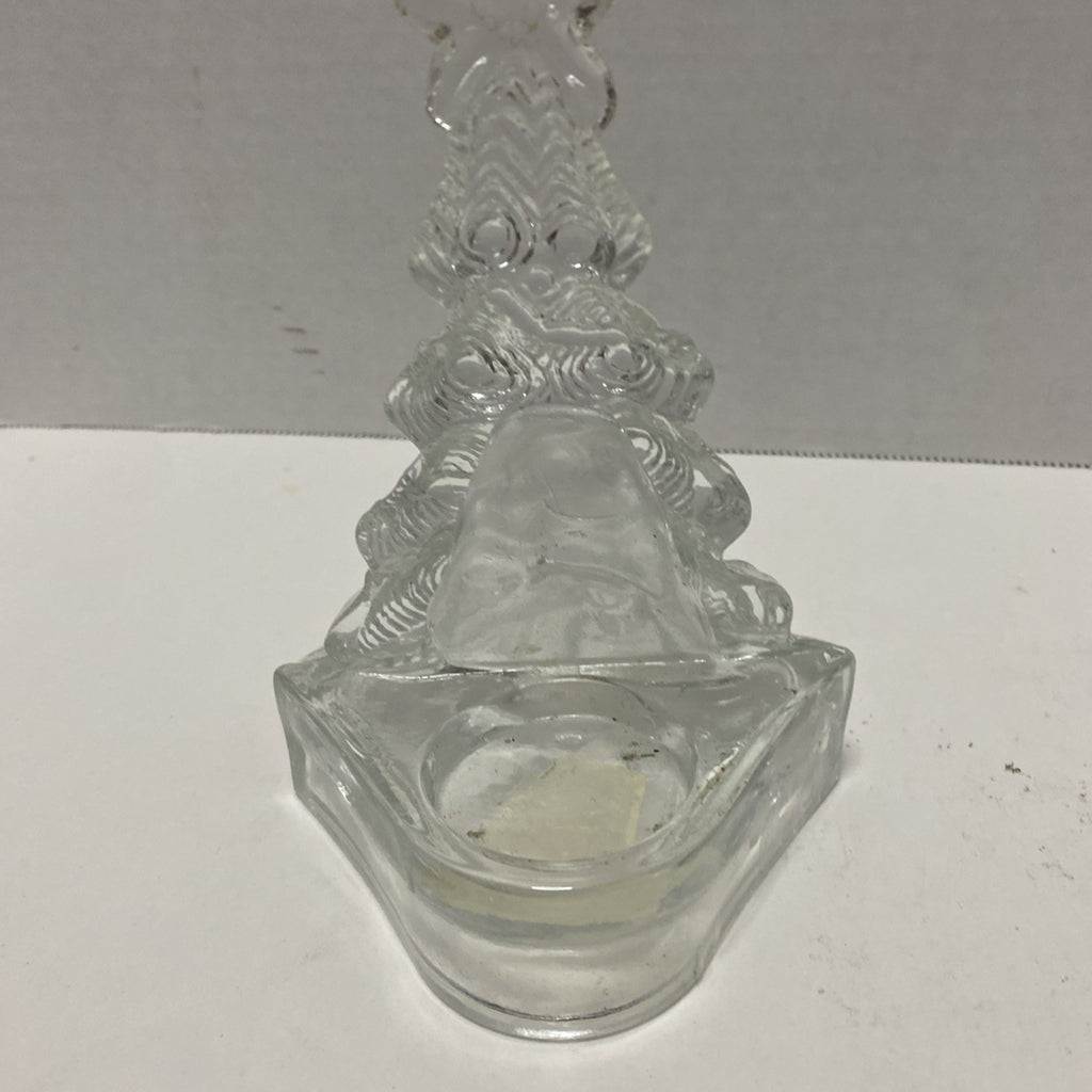 Vintage Glass Christmas Tree Votive Candle Holder