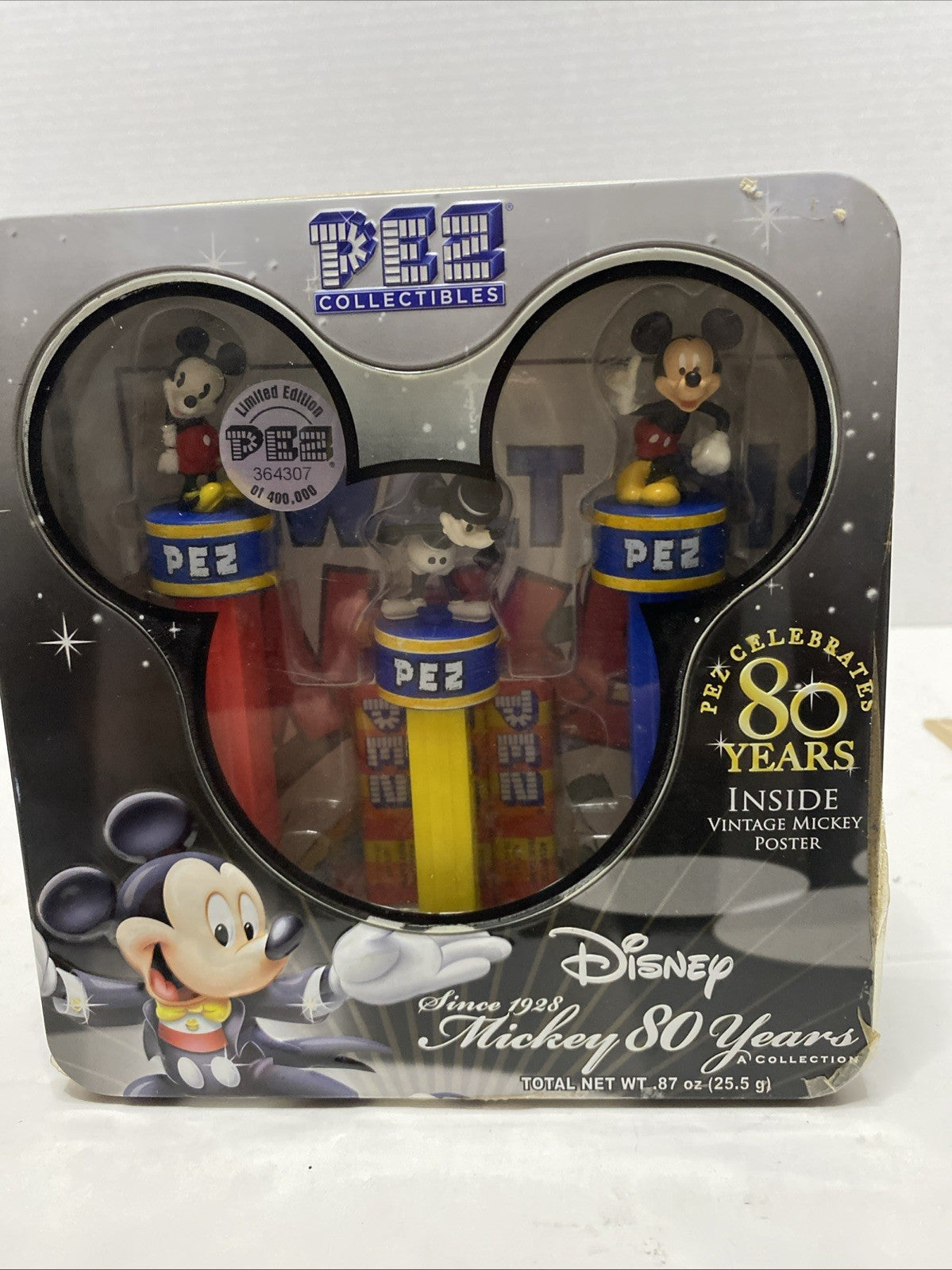 Disney Pez Mickey Mouse 80 Years Numbered limited Edition Set Disneyland 2007