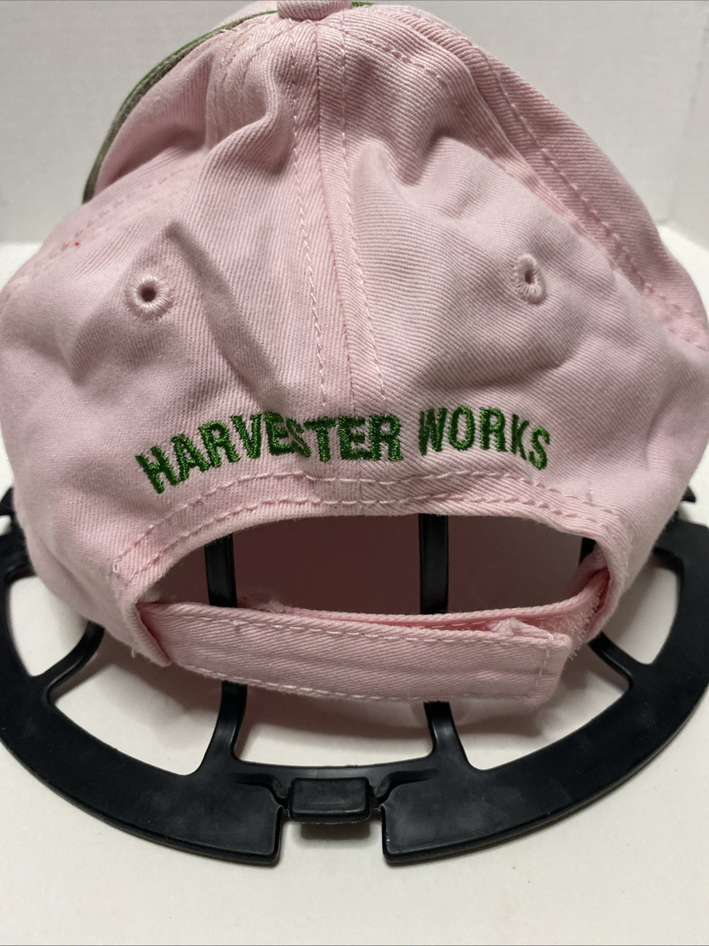 John Deere women’s pink ball cap camo trim harvester works
