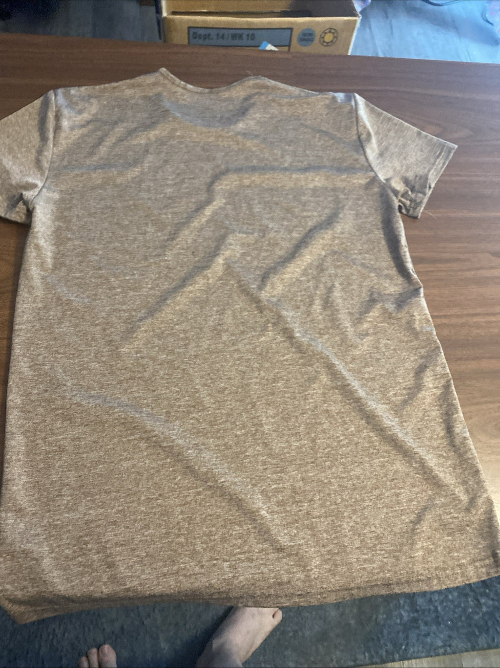 Blue star men’s large sweat wicking shirt brown short sleeve
