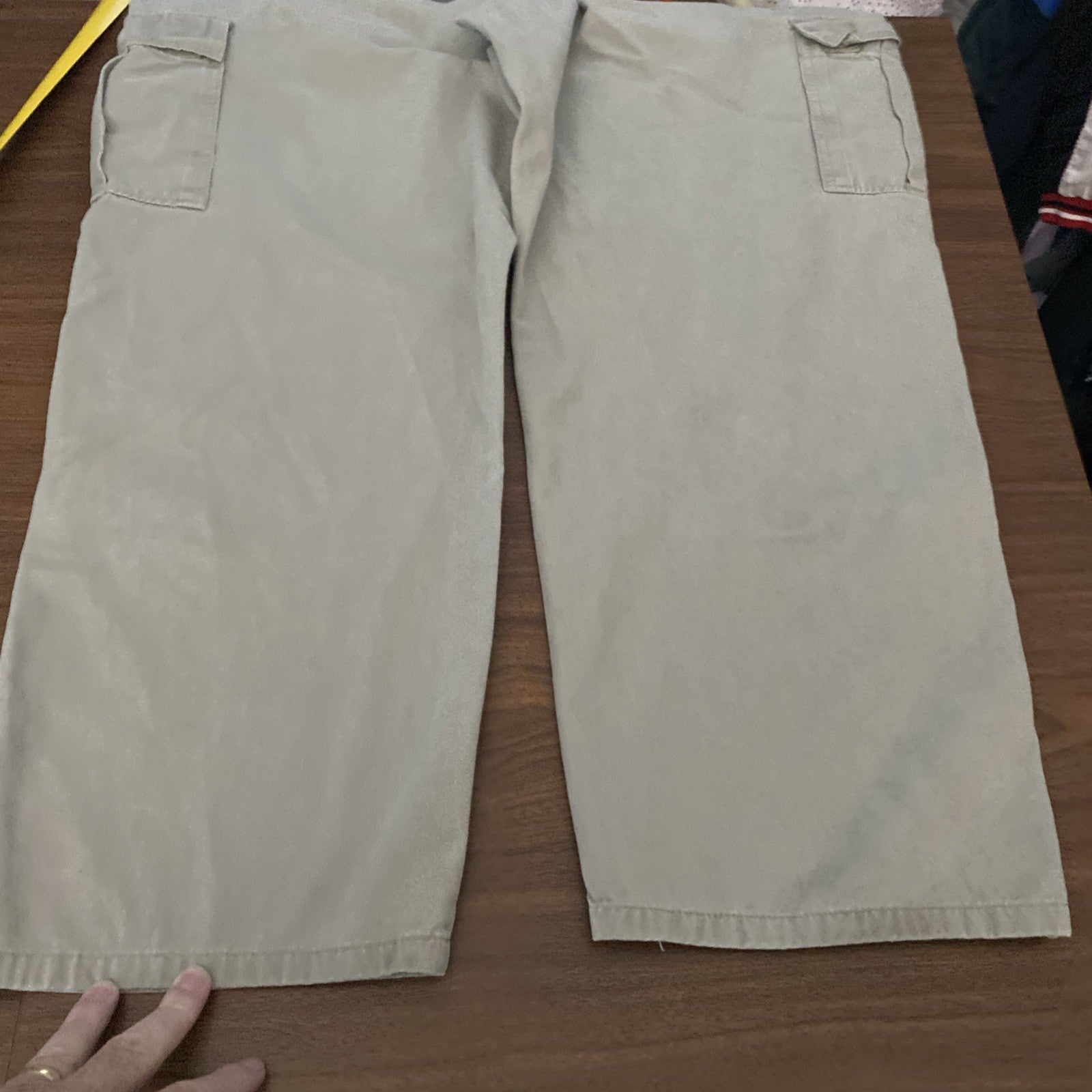 Wrangler Men’s Beige Cargo Pants Khaki 40X30 Outdoor Free Shipping