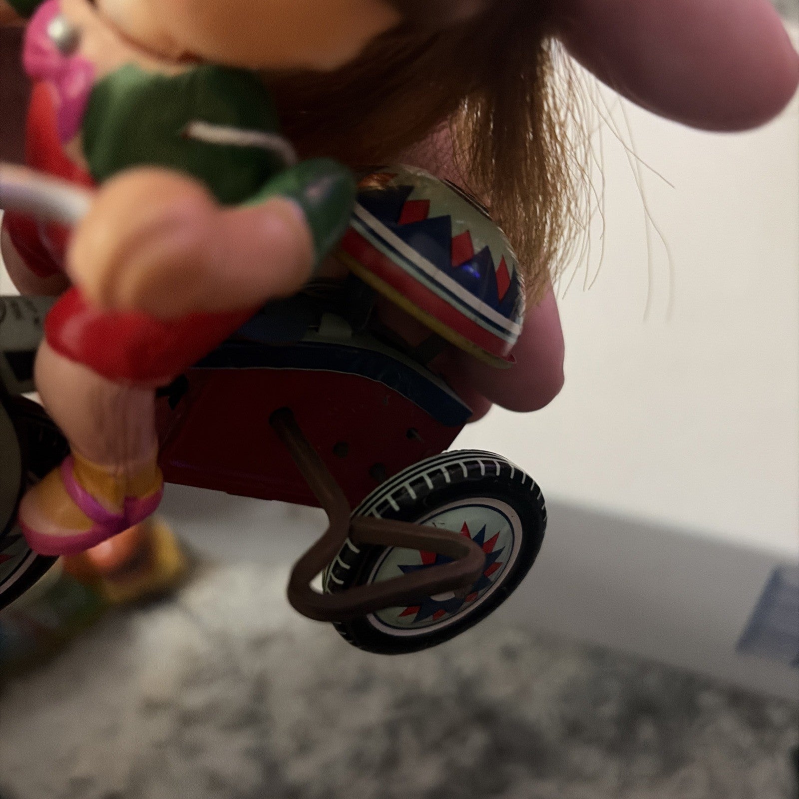 Vintage Pony Tail Doll on Tricycle Kanto Toys Japan Wind-Up Works