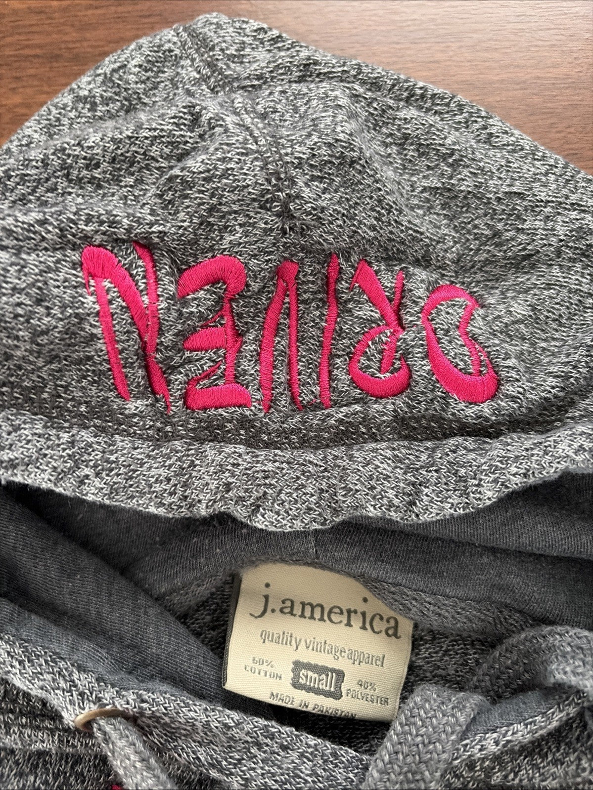 j america hoodie Draft Horse Driven On Hood Gray Small