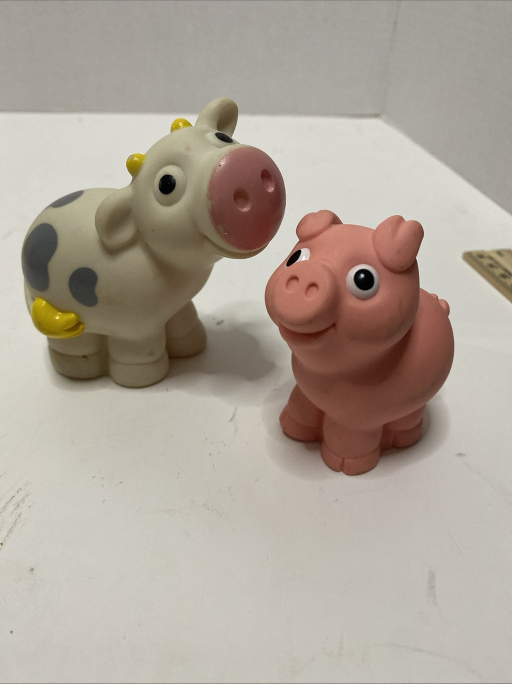 2Vintage Tonka  Soft Rubber Farm Animal  PIG   COW