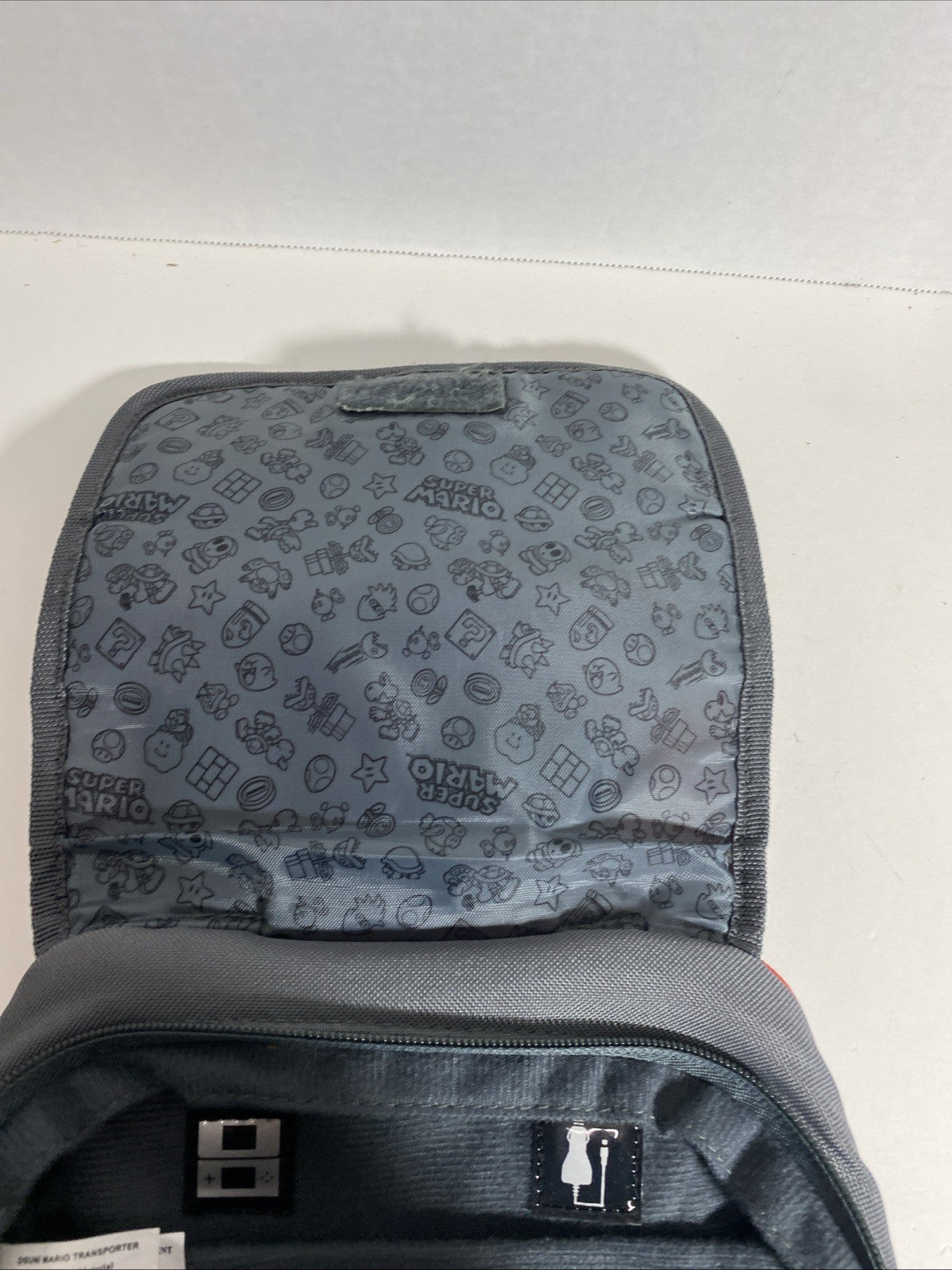Super Mario Carrying Case vtg Nintendo 3DS Red Big Mario Logo