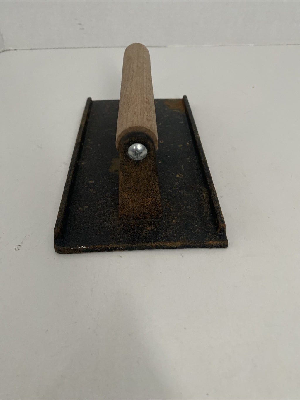 Rusted Cast Iron Steak Weight 4-1/4" X 8-1/4" Nice