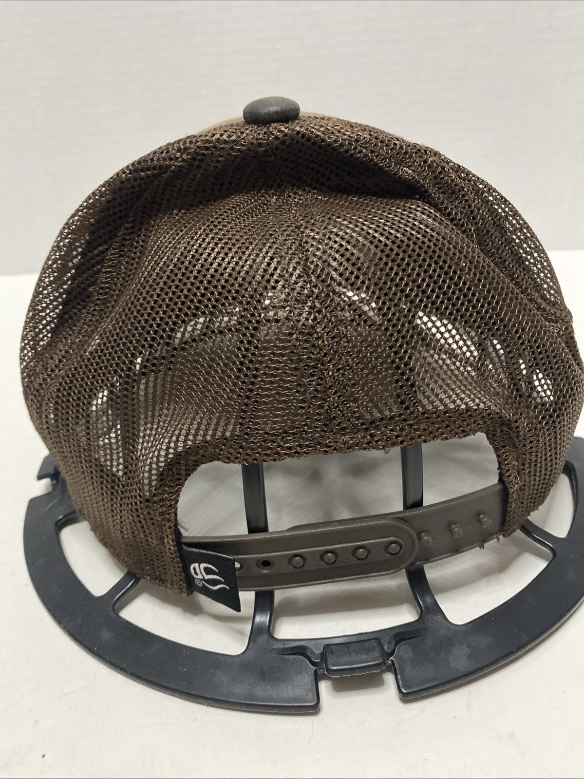 BBB  Leather Patch Logo W Cameo  Hat Cap Snapback Mesh Back Adjustable