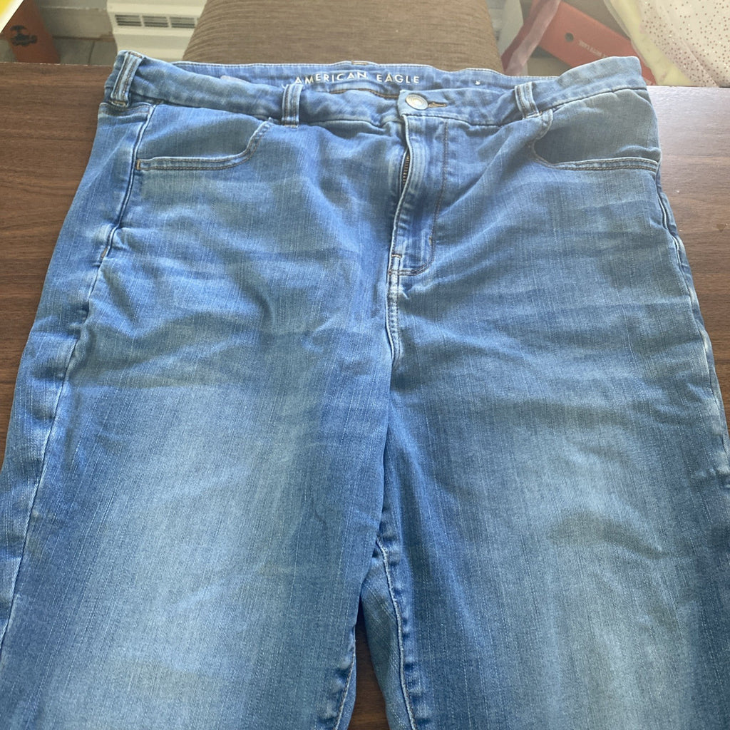 American Eagle Jeans Womens Size 20 Reg Blue Denim Next Level Stretch High Rise
