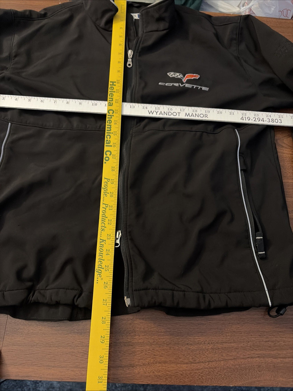 Clique XL Men’s Corvette Logo Jacket Double Zip Long Sleeve Black