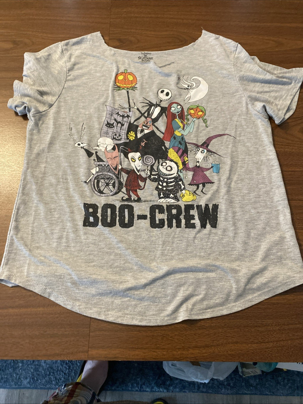 Nightmare Before Christmas Boo-Crew Graphic Gray T-Shirt Women’s Size XXL 19