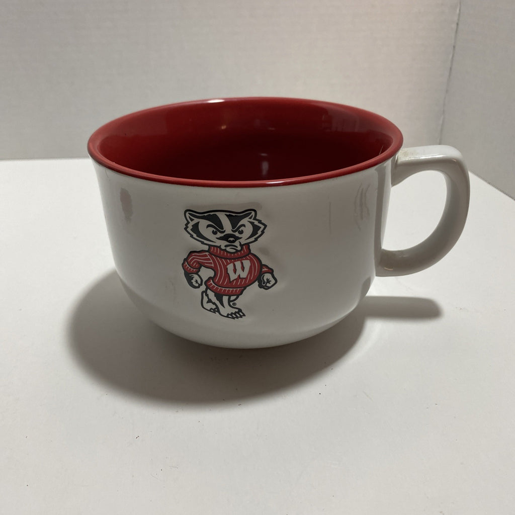 R.F.S.J. Inc. Badger Bowl with Handle NCAA Wisconsin Badgers collegiate
