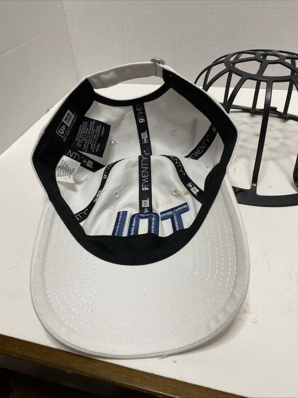 TOL White Baseball Cap Hat Adjustable