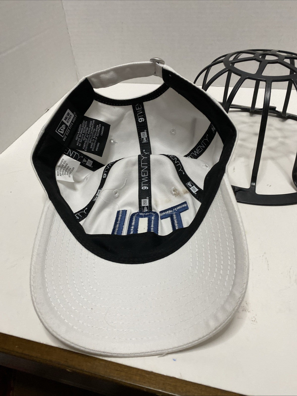 TOL White Baseball Cap Hat Adjustable