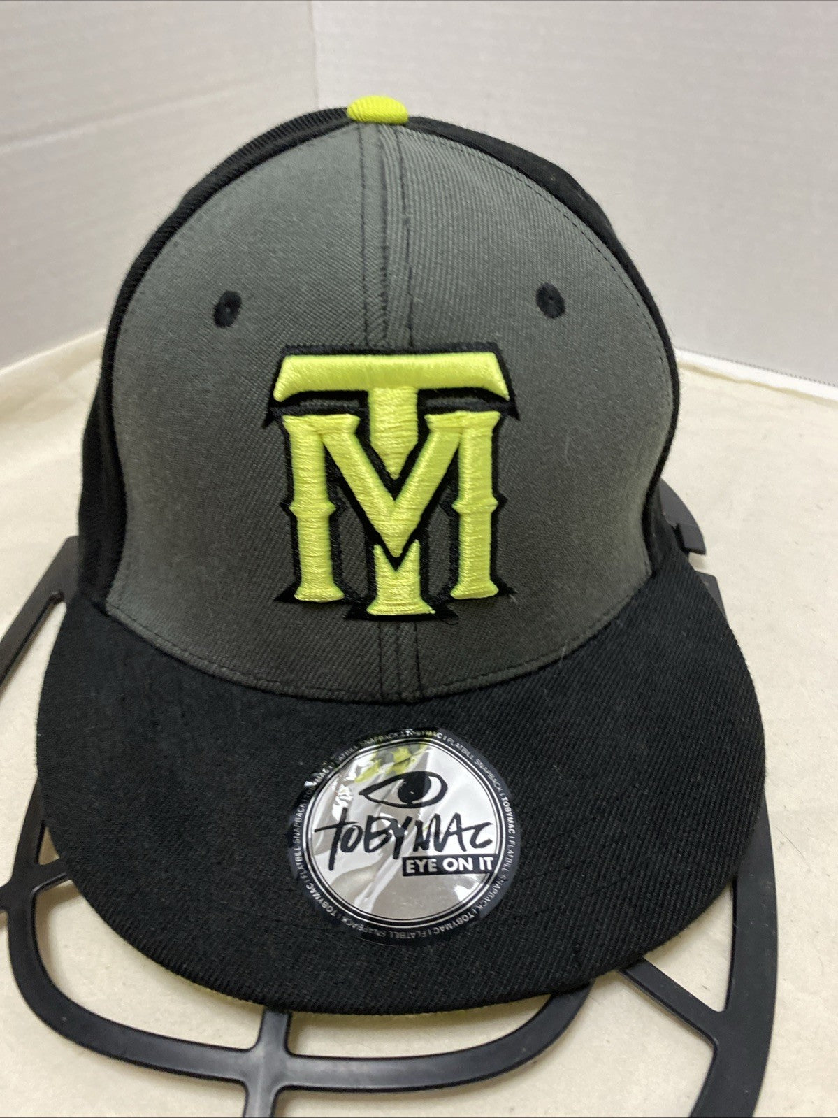 TOBY MAC "Eye On It" Baseball Cap w/Logo Christian Music Snap back Grey Black